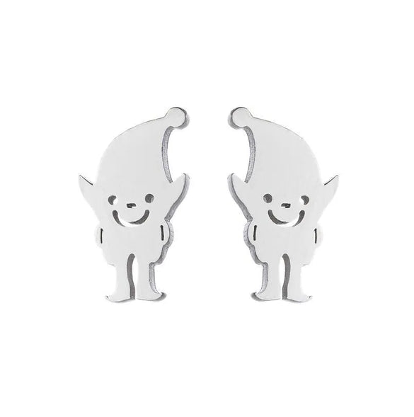 Simple Style Heart Shape Stainless Steel Plating Ear Studs 1 Pair