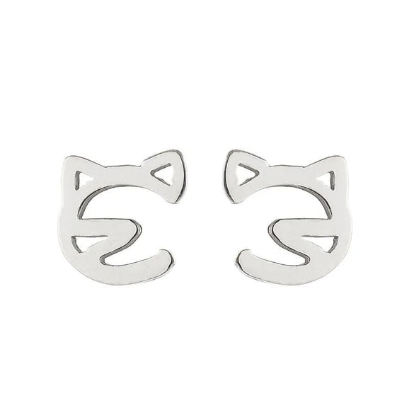 Simple Style Heart Shape Stainless Steel Plating Ear Studs 1 Pair
