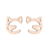 Simple Style Heart Shape Stainless Steel Plating Ear Studs 1 Pair