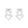 Simple Style Heart Shape Stainless Steel Plating Ear Studs 1 Pair