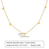 Simple Style Heart Shape Stainless Steel Plating Gold Plated Necklace