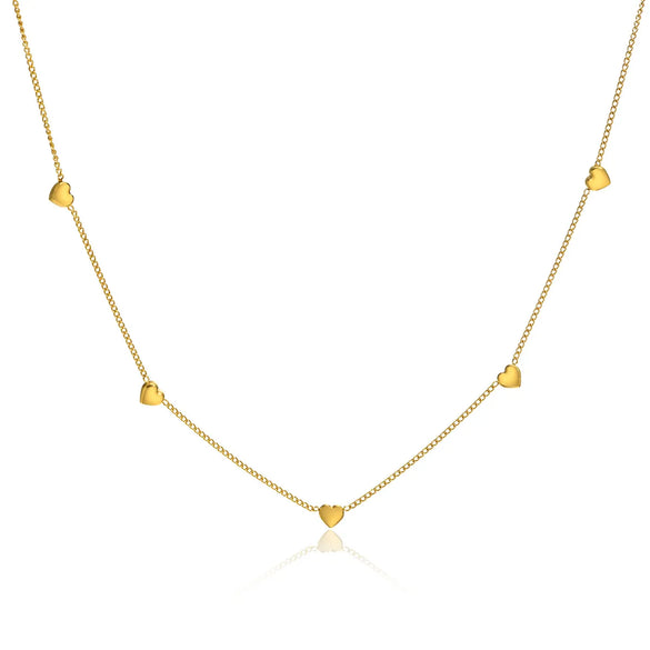 Simple Style Heart Shape Stainless Steel Plating Gold Plated Necklace