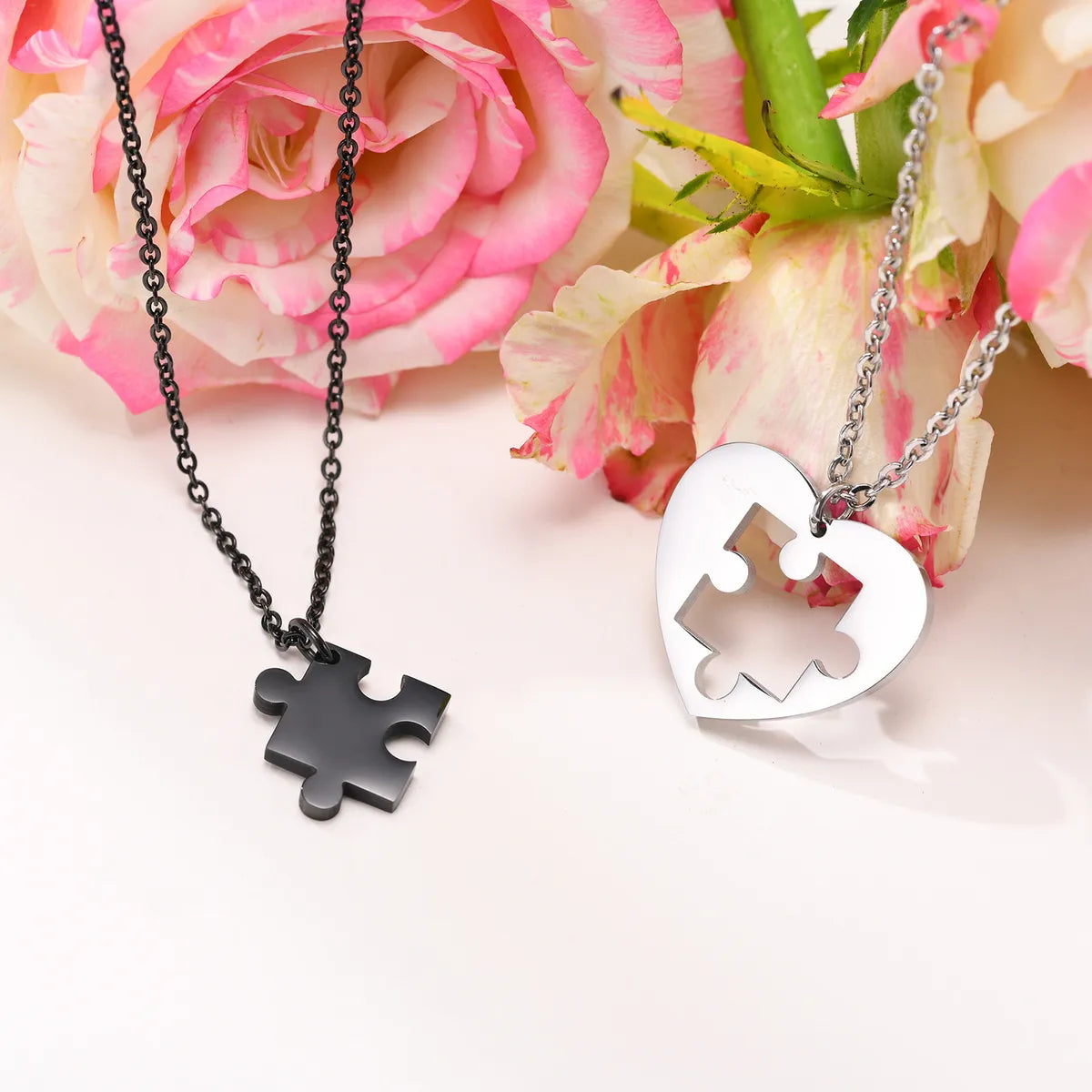 Simple Style Heart Shape Stainless Steel Plating Pendant Necklace