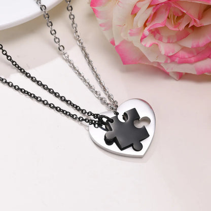 Simple Style Heart Shape Stainless Steel Plating Pendant Necklace