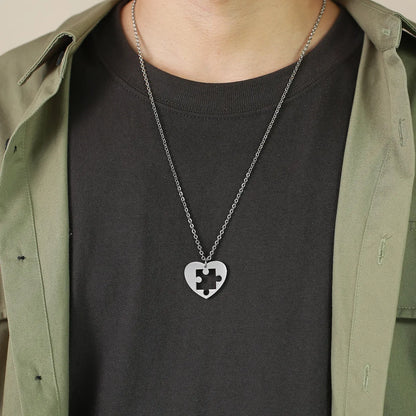 Simple Style Heart Shape Stainless Steel Plating Pendant Necklace