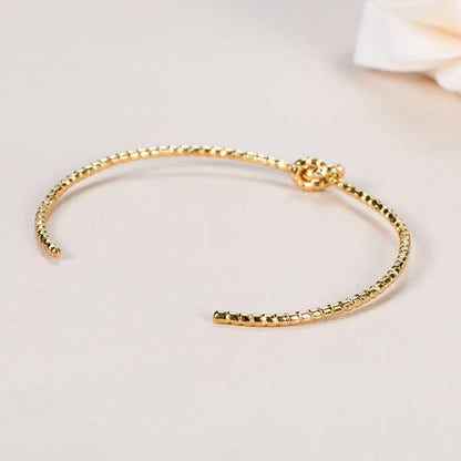 Simple Style Heart Shape Stainless Steel Polishing Bangle