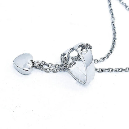 Simple Style Heart Shape Stainless Steel Polishing Pendant Necklace