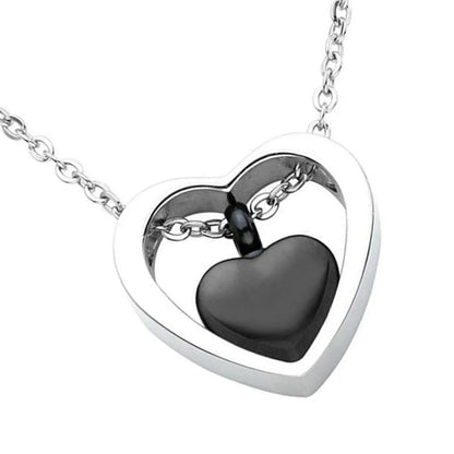 Simple Style Heart Shape Stainless Steel Polishing Pendant Necklace