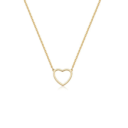 Simple Style Heart Shape Stainless Steel Titanium Steel Plating Necklace