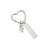 Simple Style Customization Laser Engraving Heart Shape Stainless Steel Unisex Bag Pendant Keychain