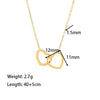 Wholesale Jewelry Simple Style Heart Shape 304 Stainless Steel White Gold Plated Gold Plated Pendant Necklace