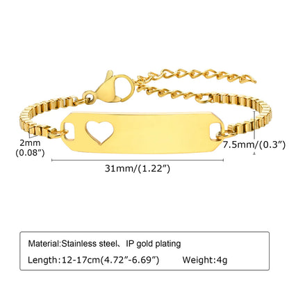 Simple Style Heart Shape Stainless Steel Wholesale Bracelets