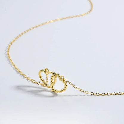 Simple Style Heart Shape Sterling Silver Plating 18k Gold Plated White Gold Plated Pendant Necklace