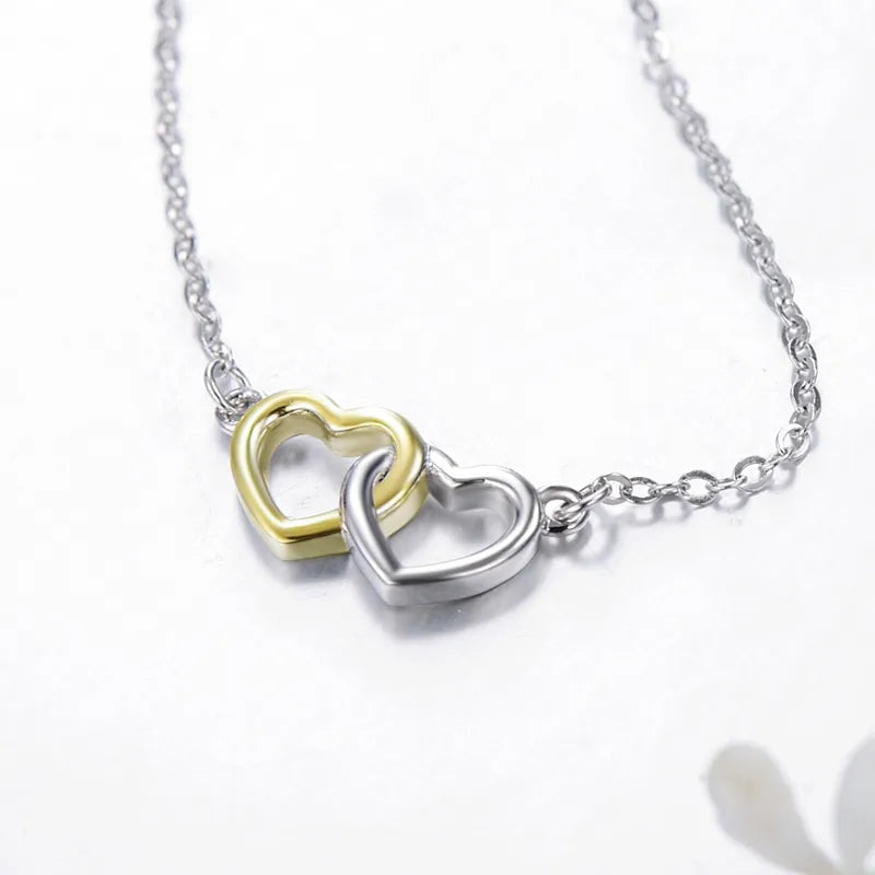 Simple Style Heart Shape Sterling Silver Plating Hollow Out 14k Gold Plated Rhodium Plated Rings Earrings Necklace