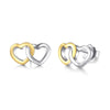 Simple Style Heart Shape Sterling Silver Plating Hollow Out 14k Gold Plated Rhodium Plated Rings Earrings Necklace