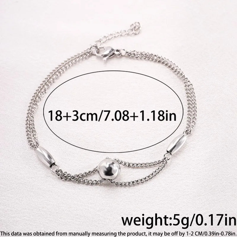 Simple Style Heart Shape Titanium Steel Bracelets In Bulk