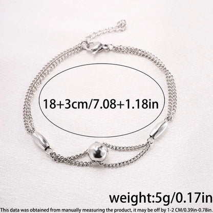 Simple Style Heart Shape Titanium Steel Bracelets In Bulk