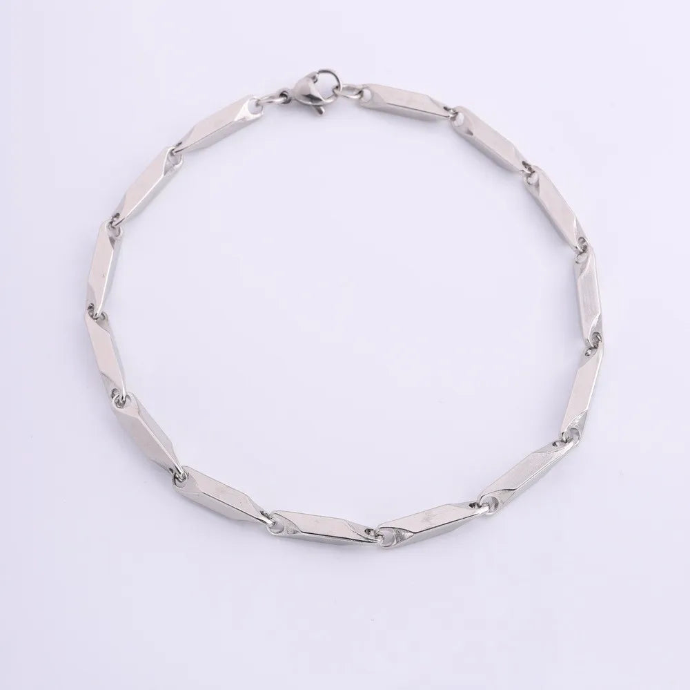 Simple Style Heart Shape Titanium Steel Bracelets In Bulk