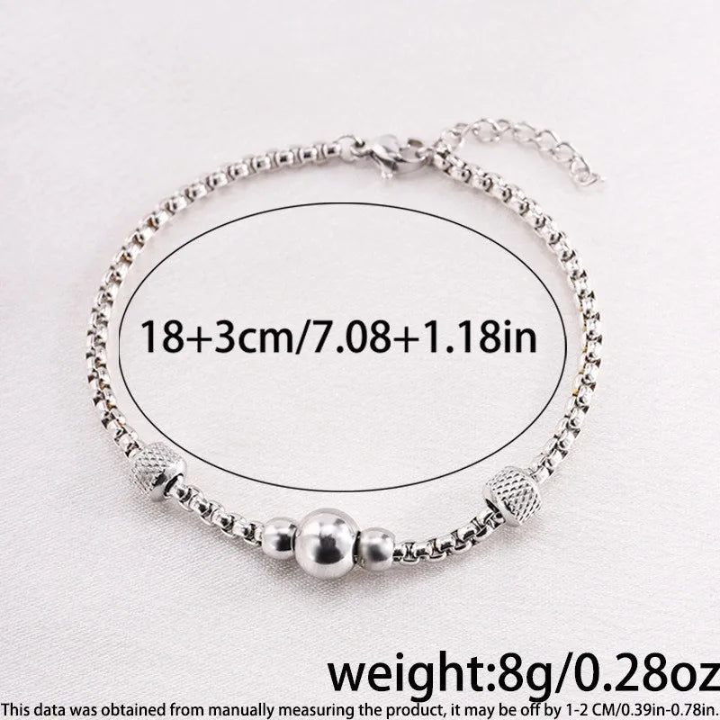 Simple Style Heart Shape Titanium Steel Bracelets In Bulk