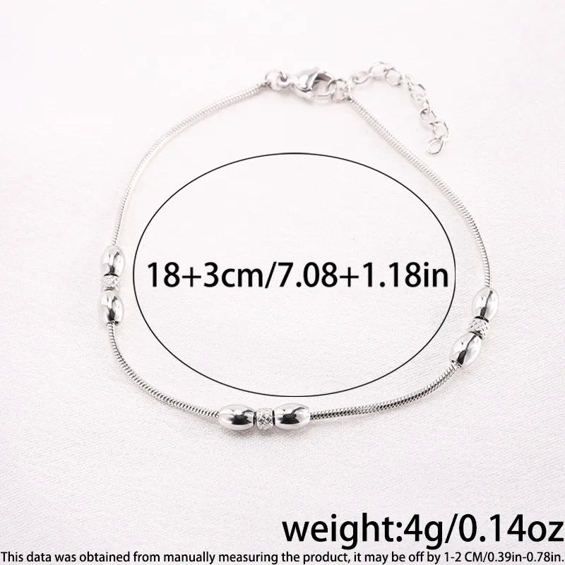 Simple Style Heart Shape Titanium Steel Bracelets In Bulk