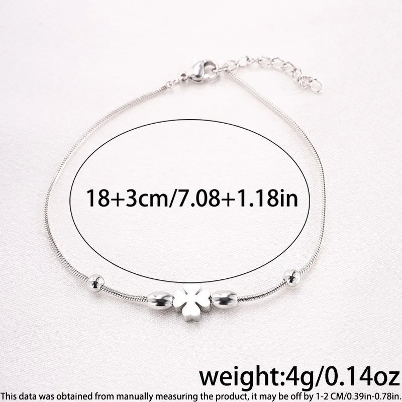 Simple Style Heart Shape Titanium Steel Bracelets In Bulk