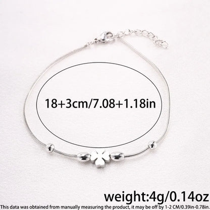 Simple Style Heart Shape Titanium Steel Bracelets In Bulk