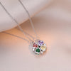 Simple Style Heart Shape Titanium Steel Inlay Rhinestones Women'S Pendant Necklace