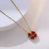 Simple Style Heart Shape Titanium Steel Inlay Rhinestones Women'S Pendant Necklace