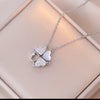 Simple Style Heart Shape Titanium Steel Inlay Rhinestones Women'S Pendant Necklace