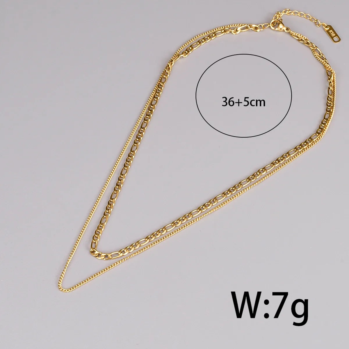 Simple Style Heart Shape Titanium Steel Plating 18k Gold Plated Layered Necklaces