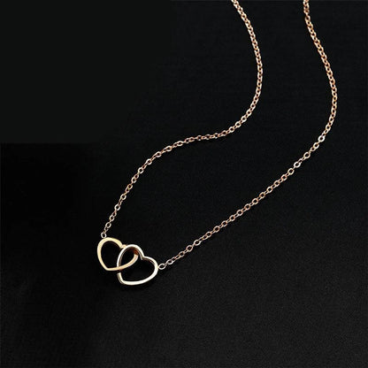 Simple Style Heart Shape Titanium Steel Plating 18k Gold Plated Necklace