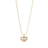 304 Stainless Steel 18K Gold Plated Simple Style Plating Heart Shape Acrylic Pendant Necklace