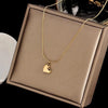 Simple Style Heart Shape Titanium Steel Plating Pendant Necklace 1 Piece