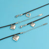 Wholesale Jewelry Simple Style Customization Laser Engraving Heart Shape Titanium Steel Plating Pendant Necklace Woven Chain