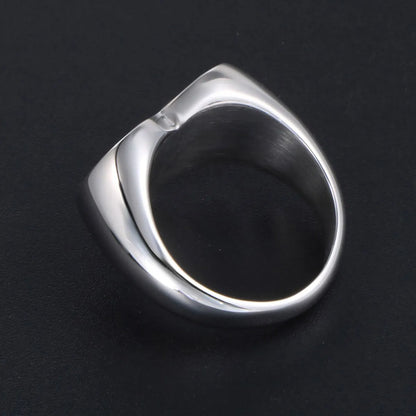 Simple Style Heart Shape Titanium Steel Polishing Rings