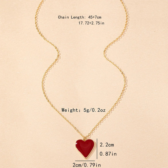 Simple Style Heart Shape Zinc Alloy Unisex Pendant Necklace