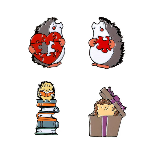 Simple Style Hedgehog Alloy Enamel Unisex Brooches
