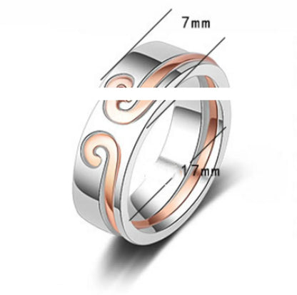 Simple Style Hoop Spell Copper Plating Adjustable Ring