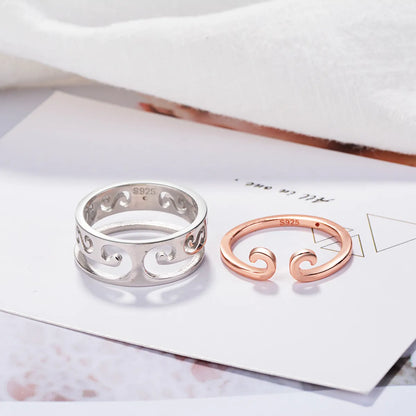 Simple Style Hoop Spell Copper Plating Adjustable Ring