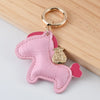 Simple Style Horse Pu Leather Women'S Bag Pendant Keychain