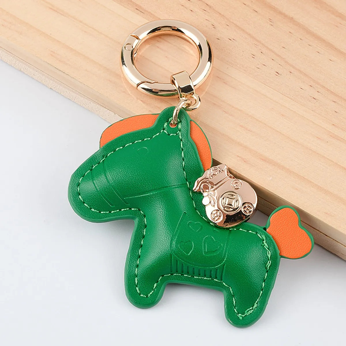 Simple Style Horse Pu Leather Women'S Bag Pendant Keychain