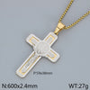 Simple Style Human Cross 304 Stainless Steel 18K Gold Plated Men'S Pendant Necklace