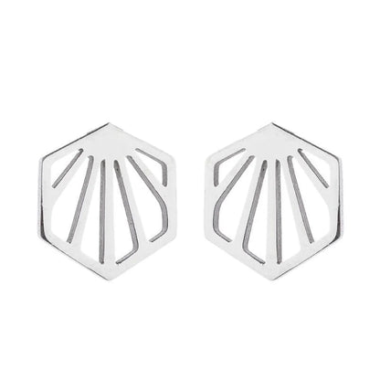 Simple Style Human Gingerbread Apple Stainless Steel Plating Hollow Out Ear Studs 1 Pair