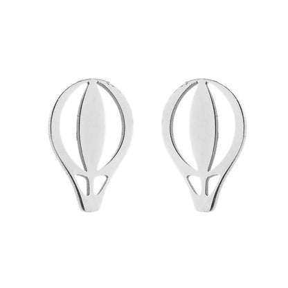 Simple Style Human Gingerbread Apple Stainless Steel Plating Hollow Out Ear Studs 1 Pair