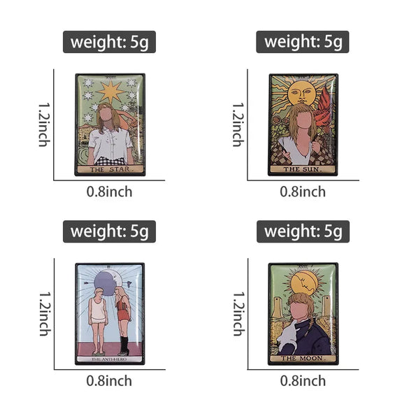 Simple Style Human Oil Painting Alloy Plating Unisex Brooches