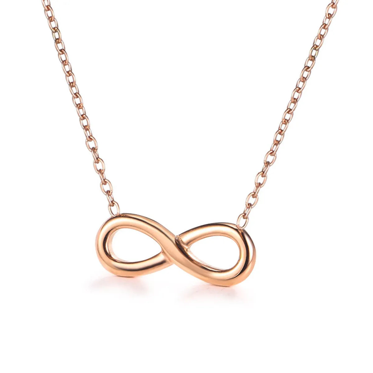 Simple Style Infinity Titanium Steel Plating 18k Gold Plated Necklace