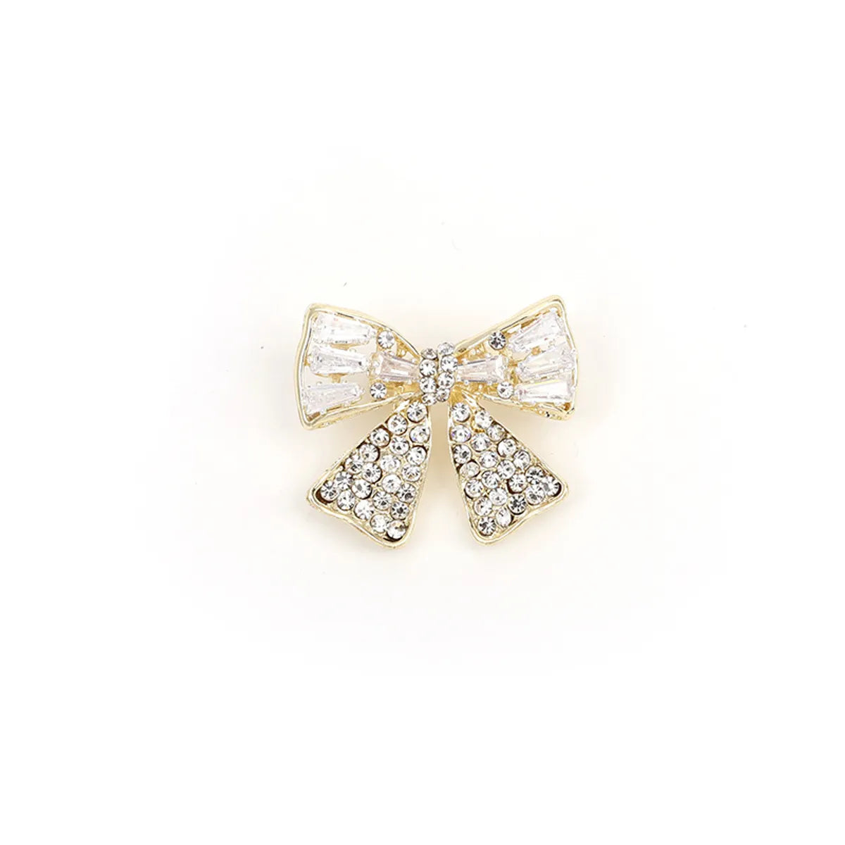 Simple Style Insect Flower Bow Knot Alloy Inlay Zircon Women'S Brooches