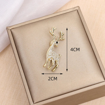 Simple Style Insect Flower Bow Knot Alloy Inlay Zircon Women'S Brooches