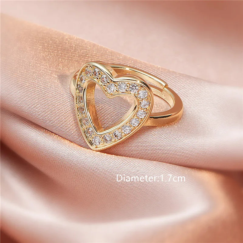 Simple Style Irregular Copper Gold Plated Women'S Open Rings