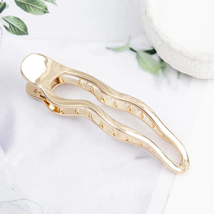 Simple Style Irregular Metal Plating Hair Clip Hair Claws